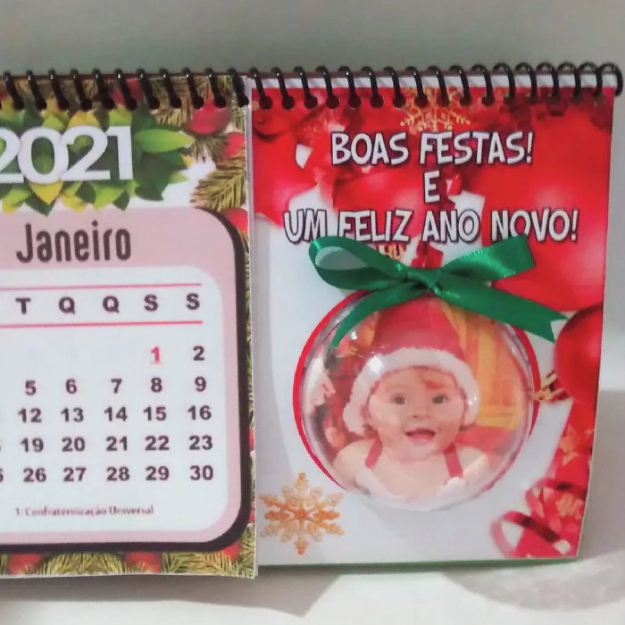 Image for post Calendário de Mesa com Bolinha de Natal