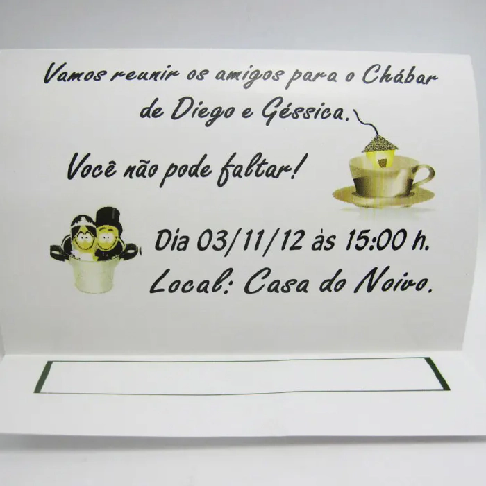 Image for post Convite Chá Bar (10x7 cm)
