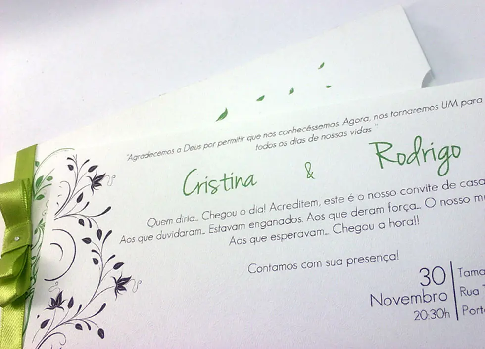 Convite de Casamento - Green
